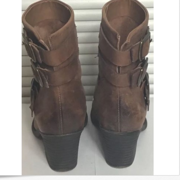 Lucky Brand Booties Brown Leather Boots Women's Si - Picture 5 of 6